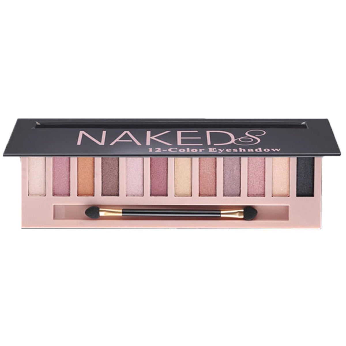 BOLOPER 12-Colour Nude Eyeshadow Palette front view with all shades