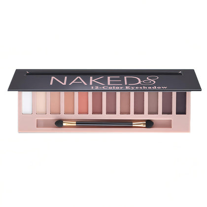 BOLOPER 12 Colours Eyeshadow Palette front view with matte and shimmer shades