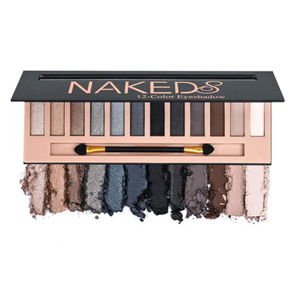 BOLOPER 12 Colours Smoky Eyeshadow Palette front view