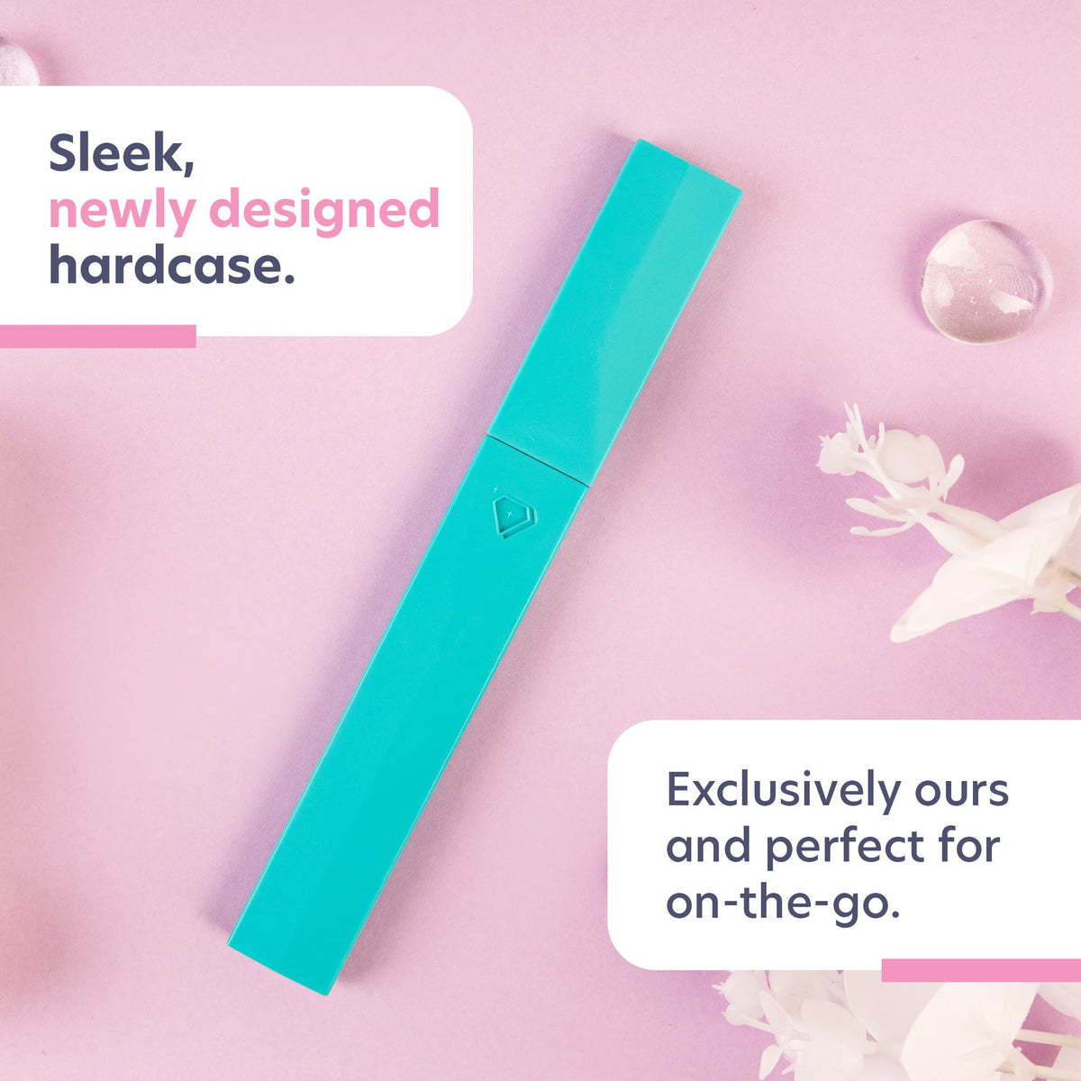 BONA FIDE BEAUTY Glass Nail File Aqua with protective case open