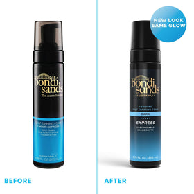 Bondi Sands 1 Hour Express Self Tanning Foam dark bottle back view