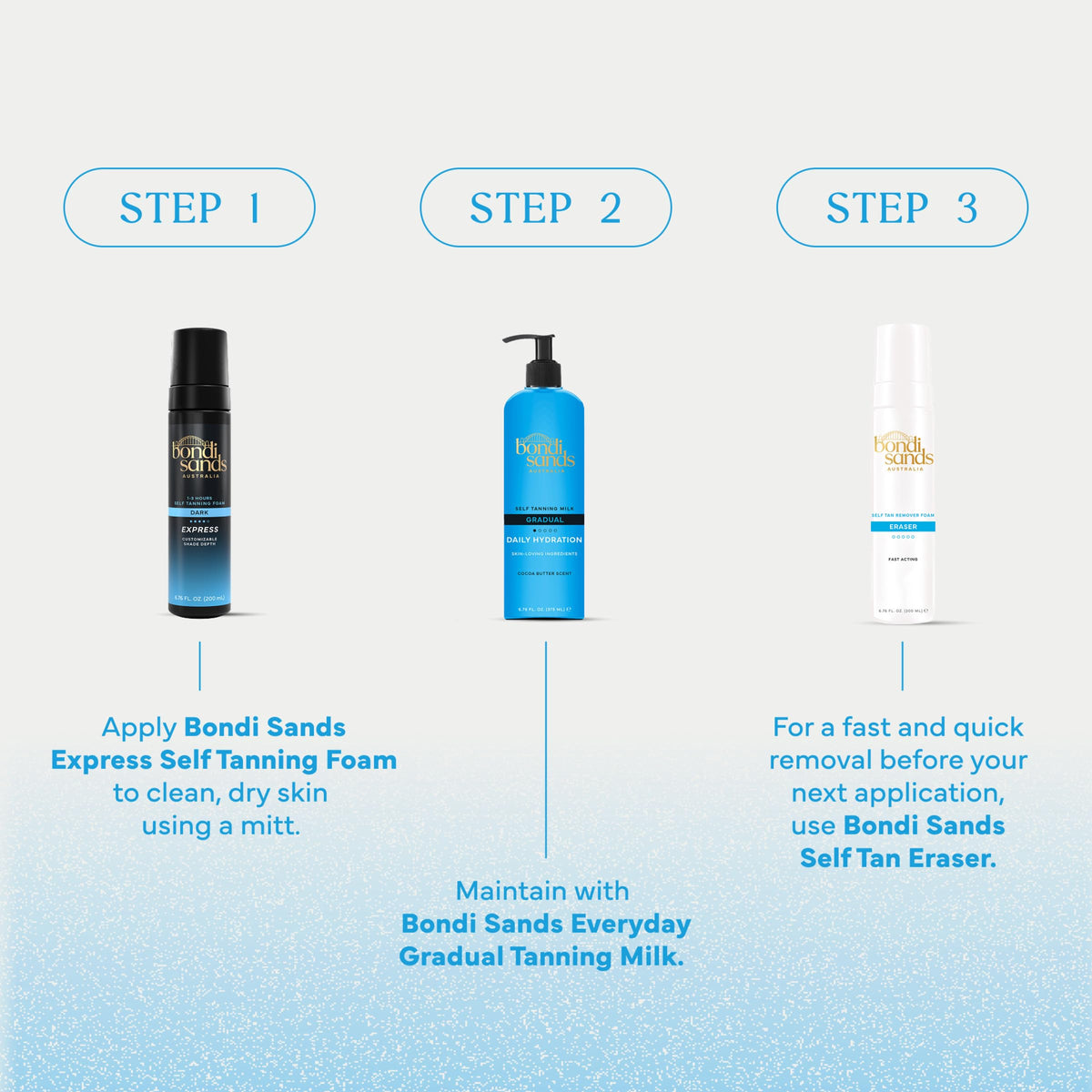 Bondi Sands 1 Hour Express Self Tanning Foam dark in bathroom setting
