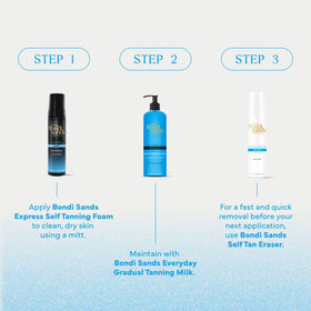 Bondi Sands 1 Hour Express Self Tanning Foam dark in bathroom setting