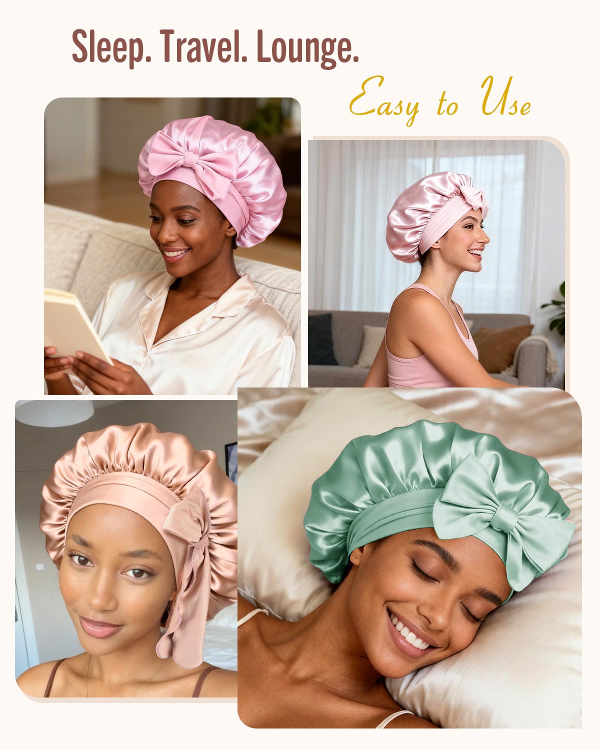 BONNET QUEEN Double Layer Silk Bonnet packaging