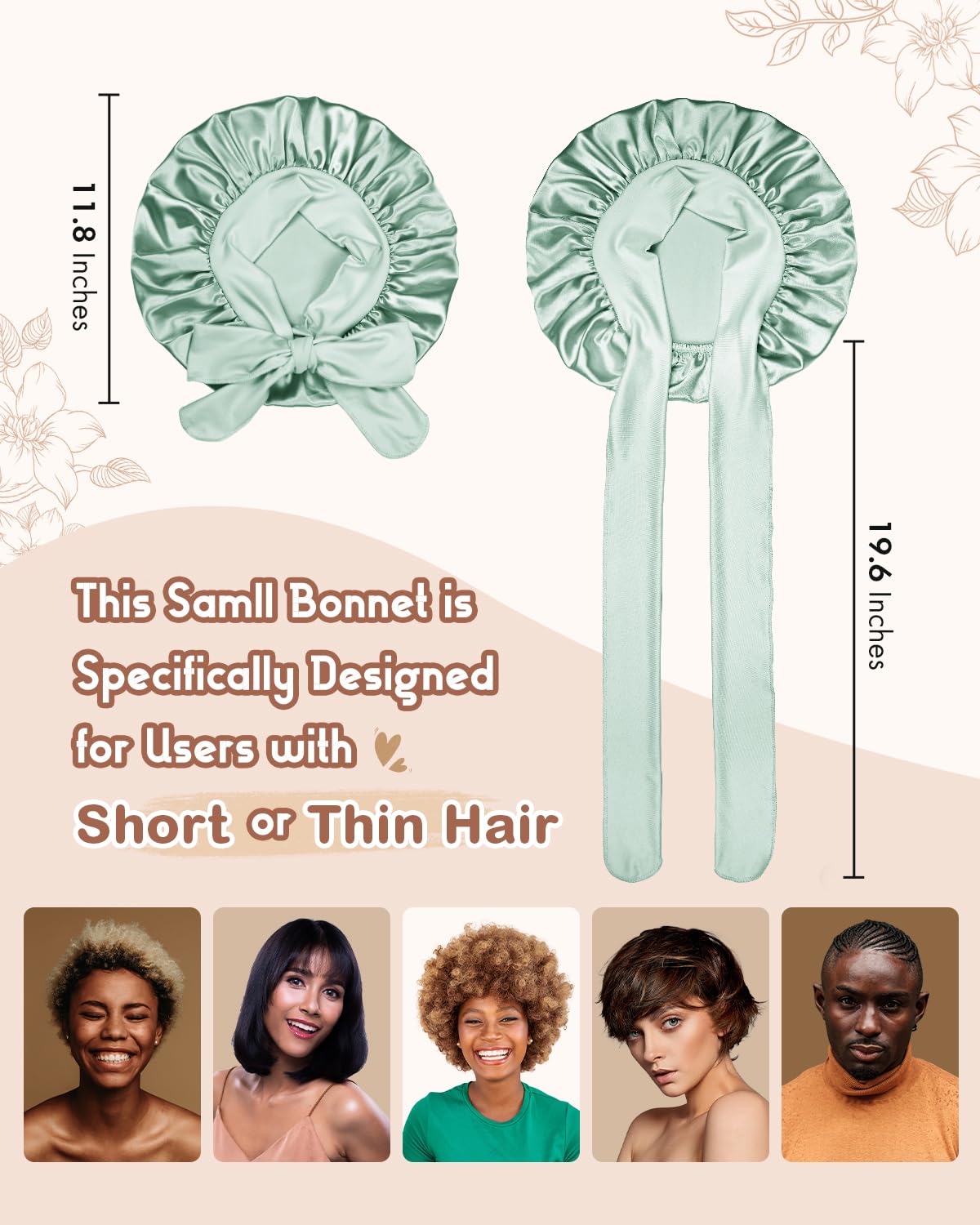 BONNET QUEEN Small Bonnet flat lay showing soft satin texture