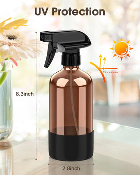 Bontip Amber Glass Spray Bottle set in black and brown colours