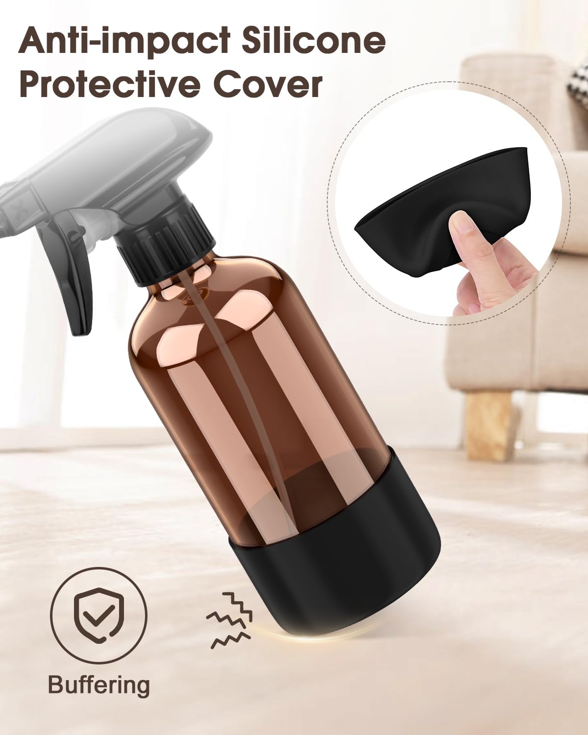 Bontip Amber Glass Spray Bottle Set packaging