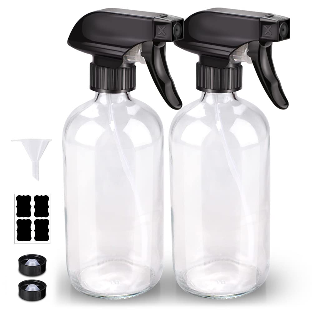 Bontip Glass Spray Bottle 16 oz back view showing label