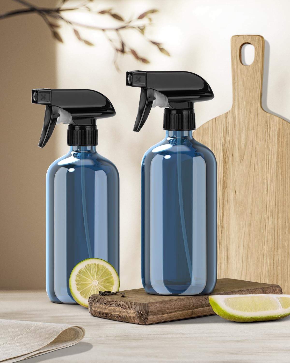 Bontip Glass Spray Bottle 16 oz Indigo Blue combo pack