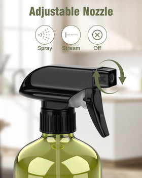 Bontip Glass Spray Bottle 16 oz olive green with black nozzle