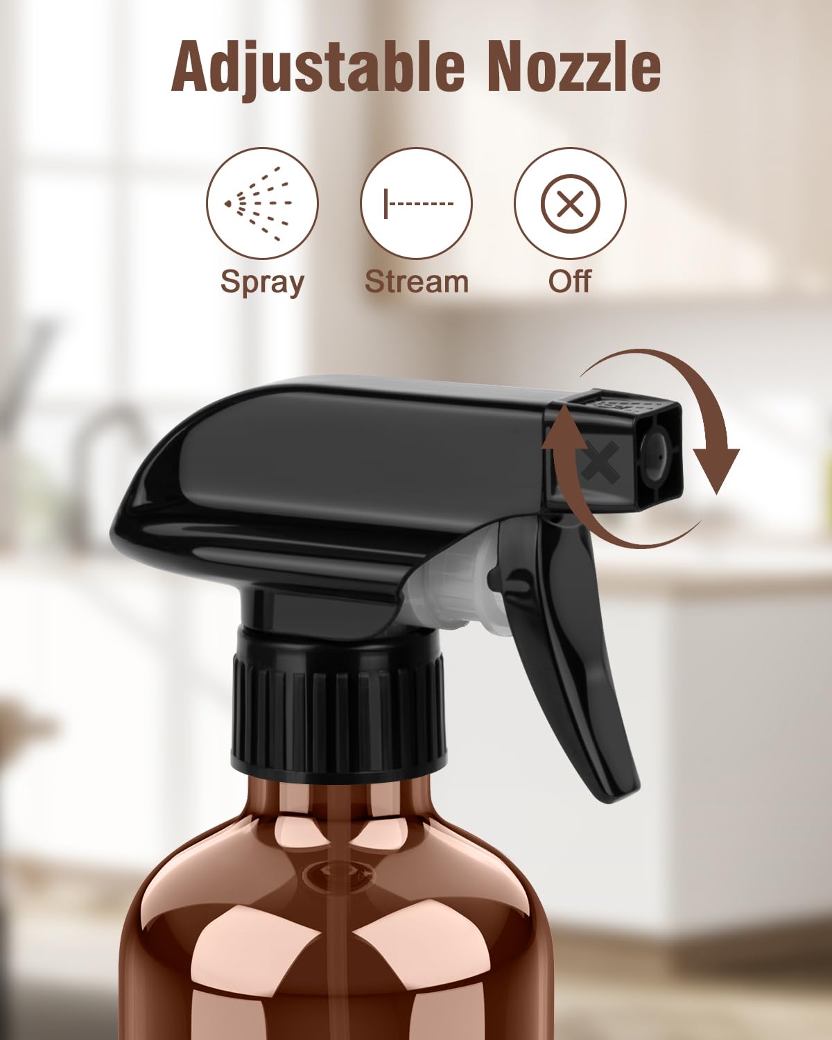 Bontip Glass Spray Bottle 16 oz with black trigger nozzle