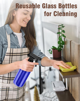 Bontip Glass Spray Bottle 8 oz in use for spraying plants
