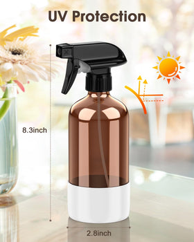 Bontip Glass Spray Bottle side view showing silicone sleeve
