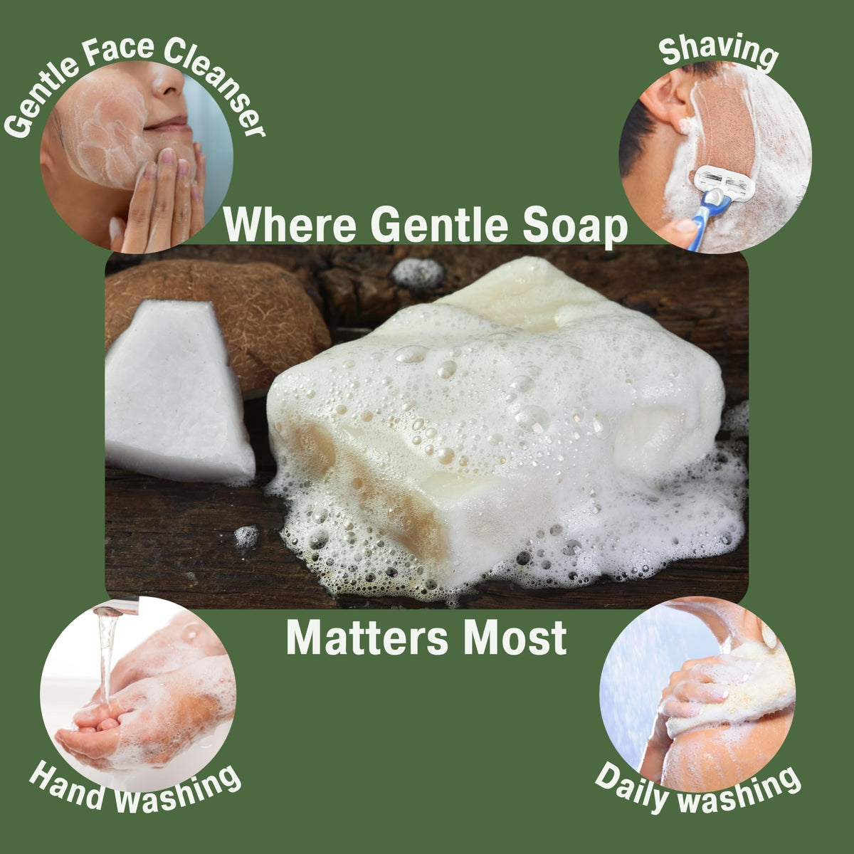 bonuderm All Natural Bar Soap being used in hand wash