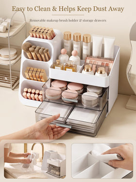 Booklov Large Makeup Organizer in a stylish bathroom setting