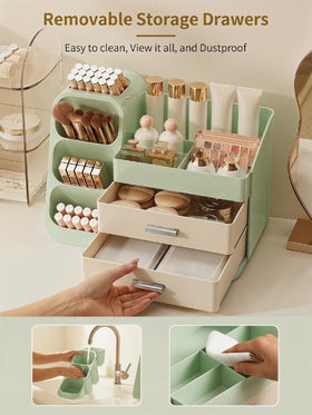 Booklov Large Makeup Organizer in a stylish bathroom setting
