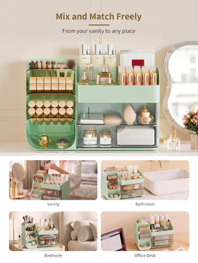 Booklov Small Makeup Organizer in a stylish bathroom