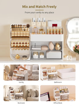 Booklov Small Makeup Organizer in stylish pink colour