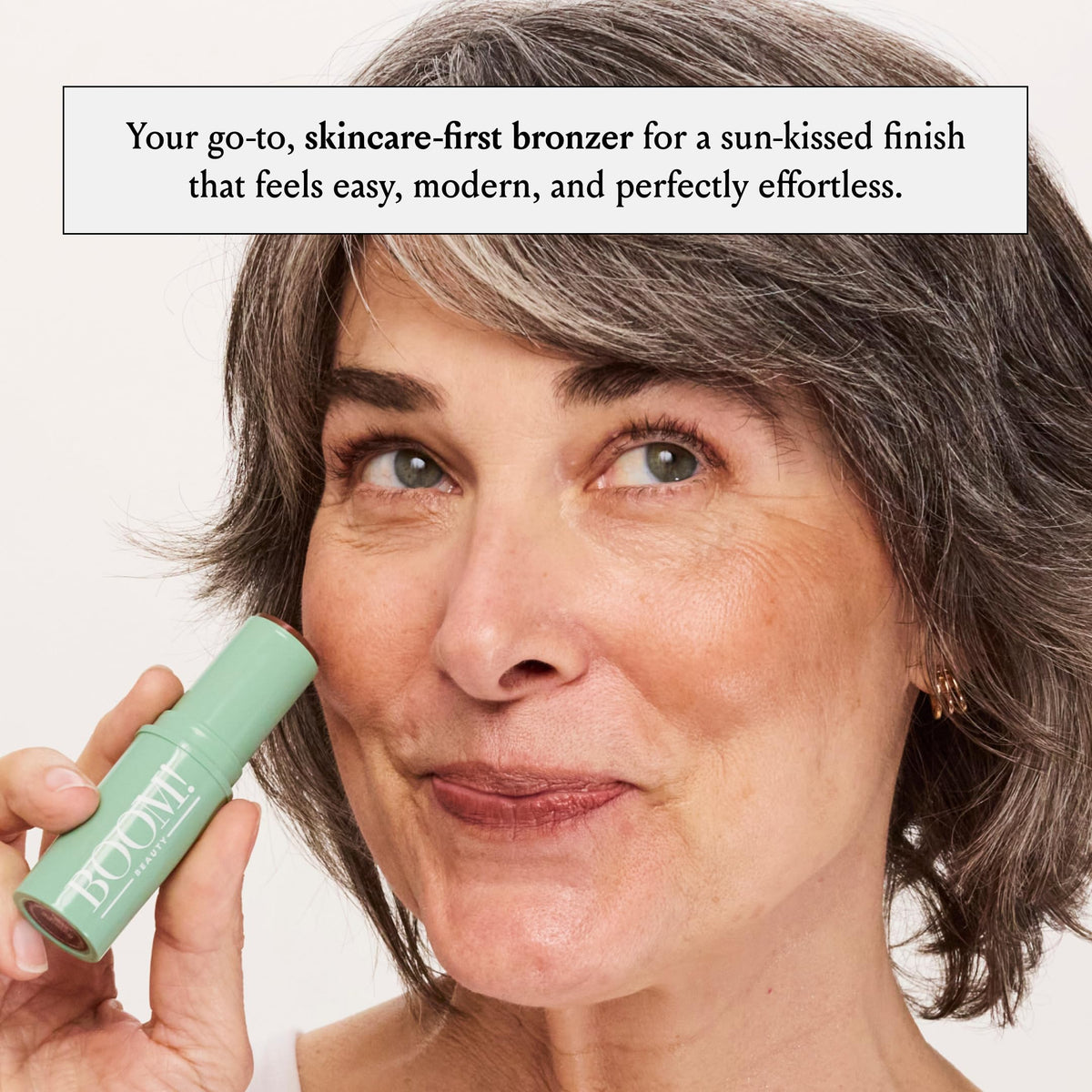 BOOM! Boomstick Bronze cream blush stick swatch on skin
