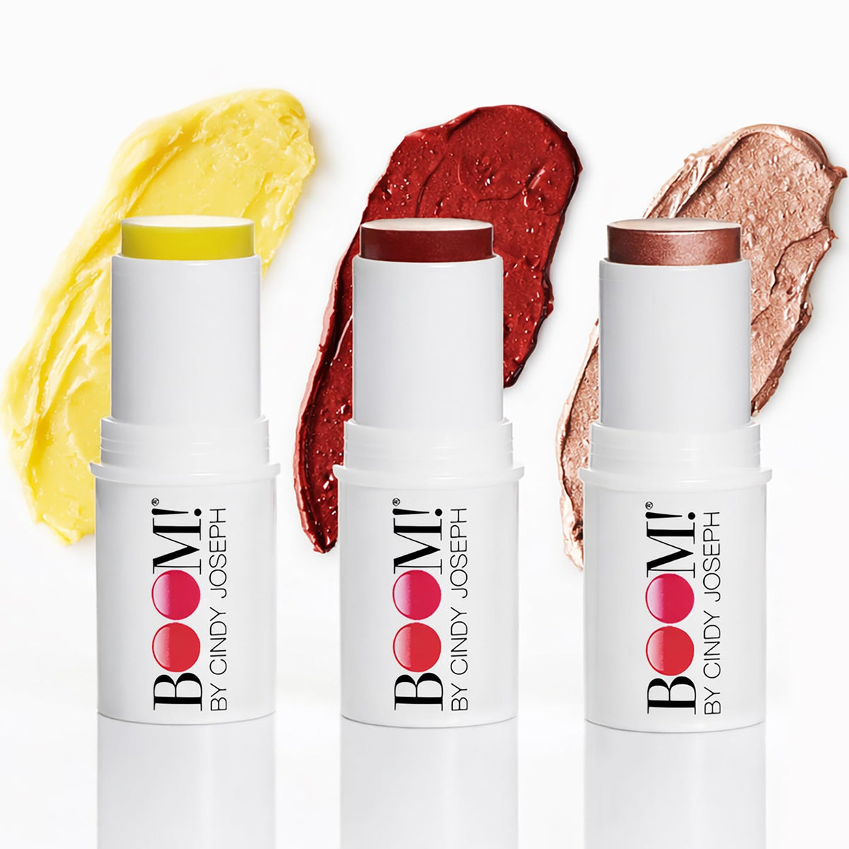 BOOM! by Cindy Joseph Boomstick Trio cream blush pack front view