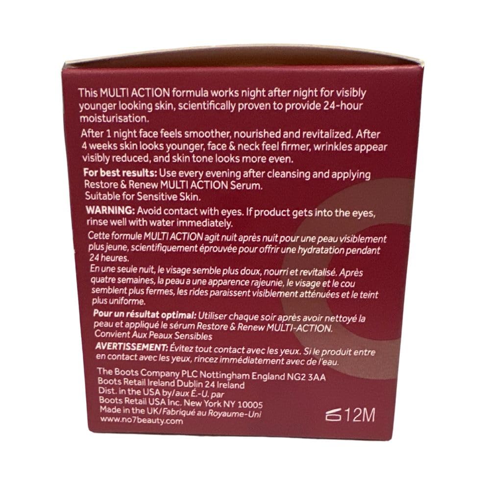Boots Restore and Renew Night Cream 1.6 oz texture close-up