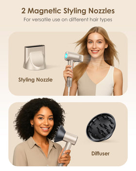 Bopcal Hair Dryer in a lifestyle setting on a bathroom counter