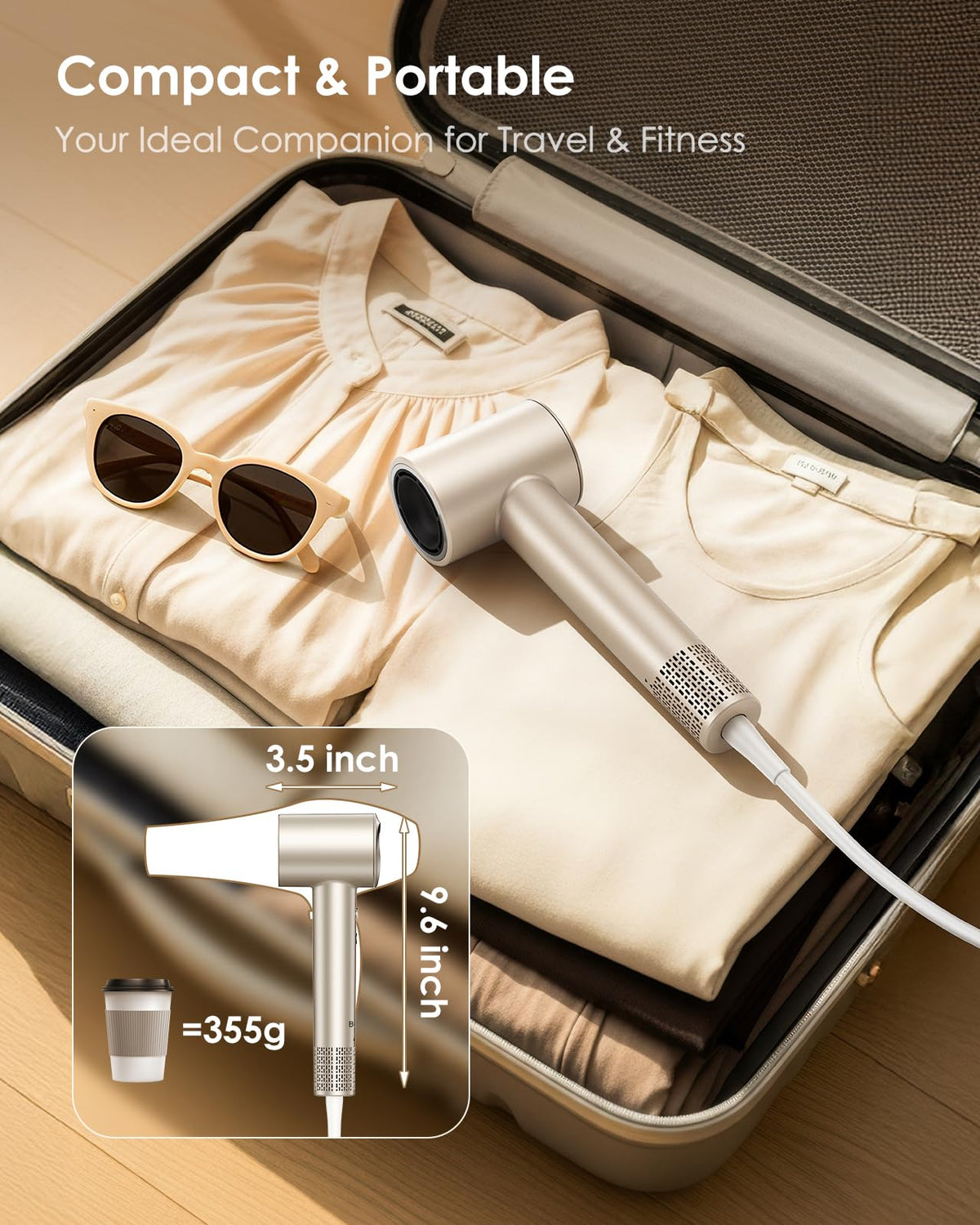 Bopcal Hair Dryer showing lightweight design in hand