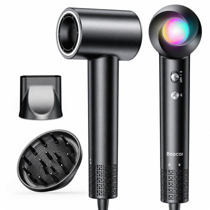 Bopcal Ionic Hair Dryer front view with diffuser