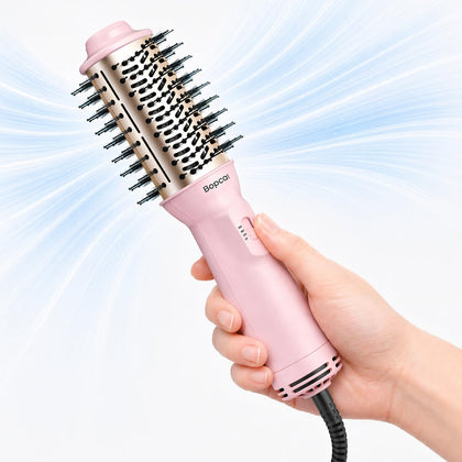 Bopcal Travel Hair Dryer Brush front view with 2-inch barrel