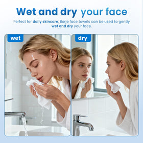 Borje Face Towels XL in a bathroom setting for daily skincare