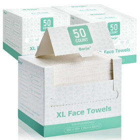 Borje Face Towels XL pack front view with 200 biodegradable wipes