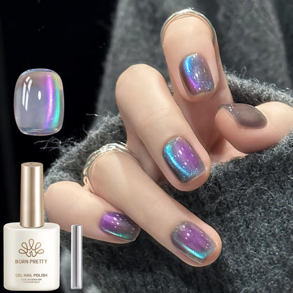 Born Pretty 15ml Chameleon Cat Magnetic Gel Nail Polish Sway Sea front view