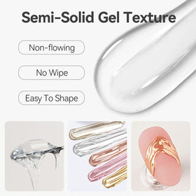 Born Pretty 3D Sculpting Gel application with chrome powder