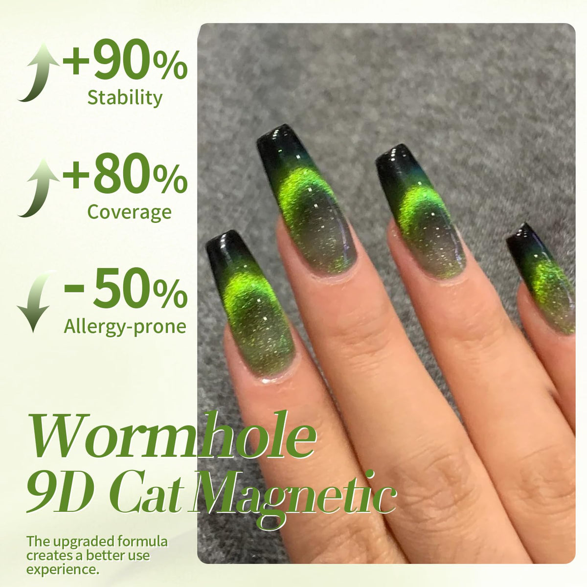 Born Pretty 9D Cat Magnetic Gel Nail Polish 15ml application on nails