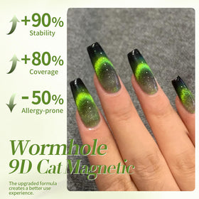 Born Pretty 9D Cat Magnetic Gel Nail Polish 15ml application on nails