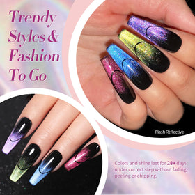 Born Pretty 9D Magnetic Gel Nail Polish Set displayed on a table