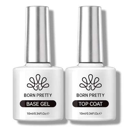 Born Pretty Base & Top Coat Set 10ml Base Gel and Top Coat front view