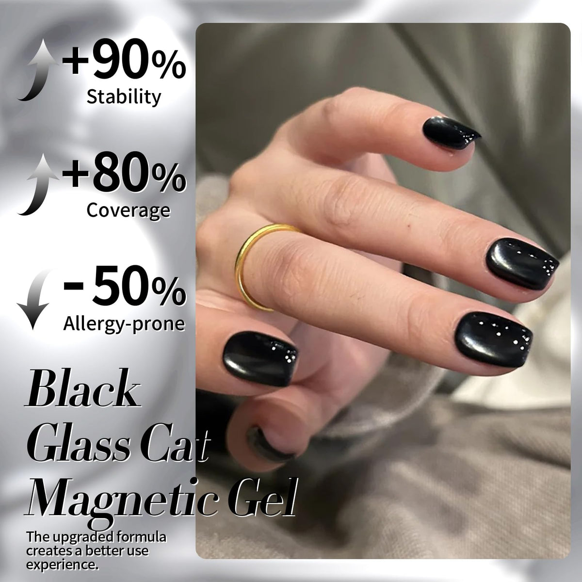 Born Pretty Black Cat Magnetic Eye Gel Nail Polish 15ML bottle with cap