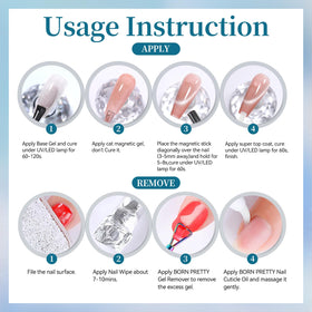 Born Pretty Blue Cat Magnetic Eye Gel Nail Polish packaging