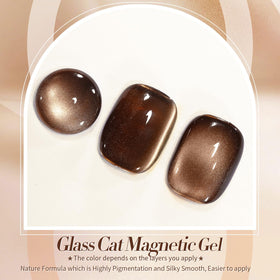Born Pretty Brown Cat Magnetic Eye Gel Nail Polish 15ml bottle with glitter