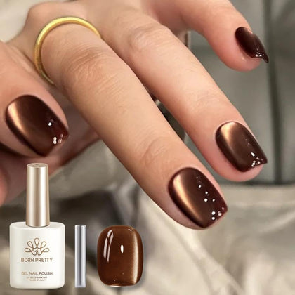 Born Pretty Brown Cat Magnetic Eye Gel Nail Polish 15ml front view