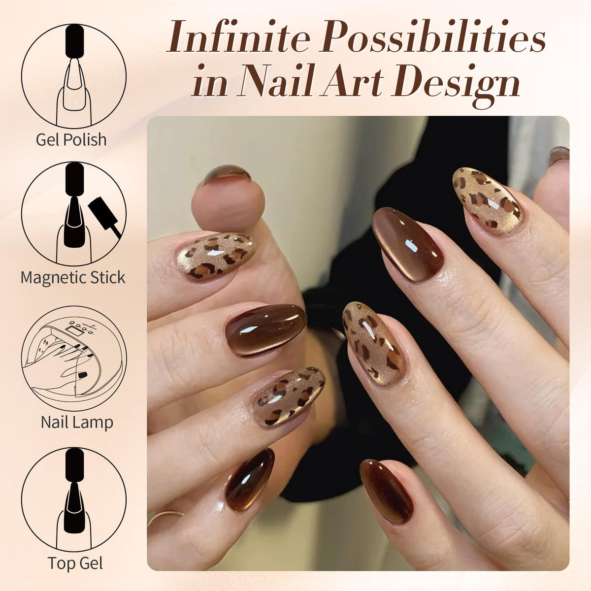 Born Pretty Brown Cat Magnetic Eye Gel Nail Polish packaging