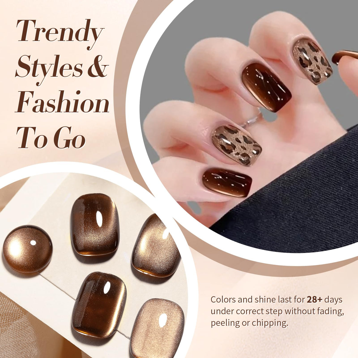 Born Pretty Brown Cat Magnetic Eye Gel Nail Polish with UV lamp
