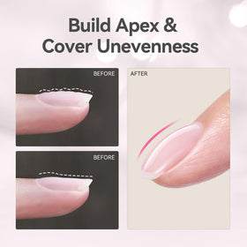 Born Pretty Builder Gel 15ml sheer pink application on nails