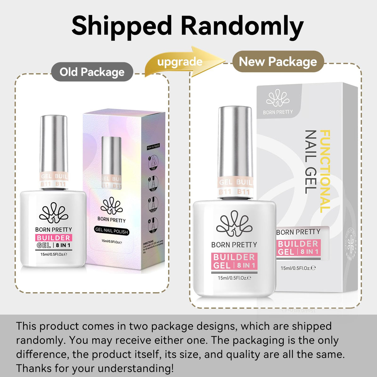 Born Pretty Builder Gel 15ml with nail art tools