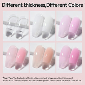 Born Pretty Builder Gel in soft nude pink shade front view