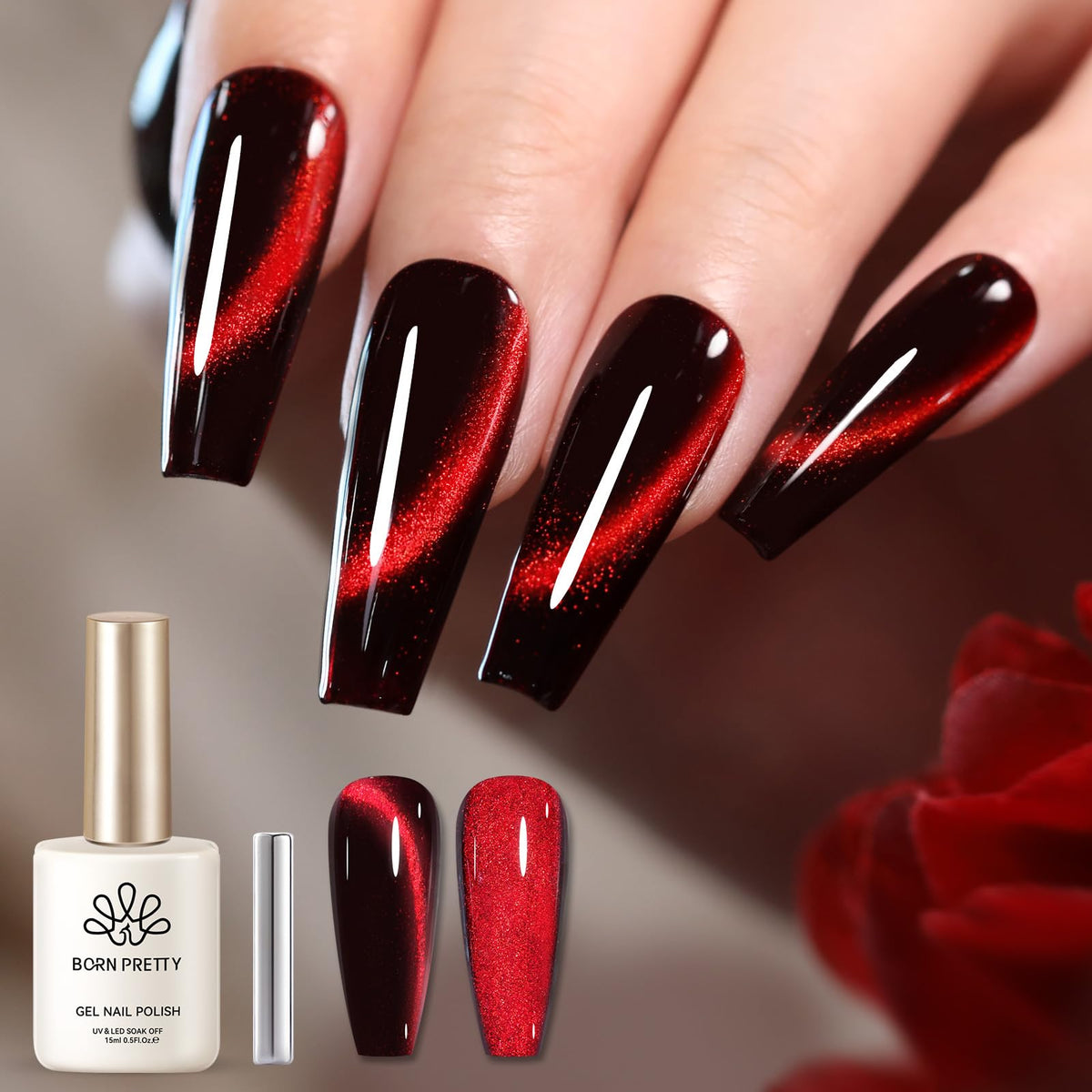 Born Pretty Cat Magnetic Eye Gel Nail Polish 15ml bottle front view