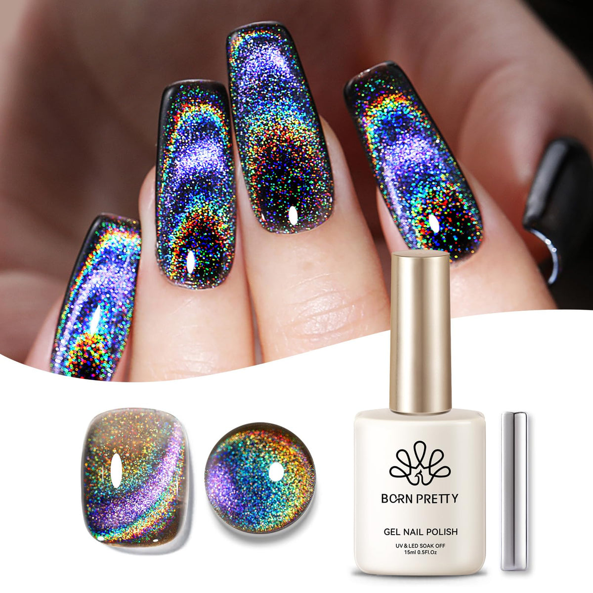 Born Pretty Cat Magnetic Eye Gel Nail Polish 15ml front view