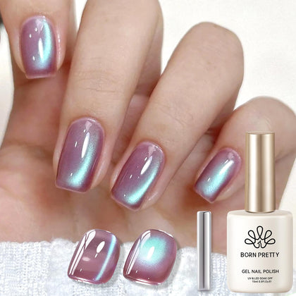 Born Pretty Cat Magnetic Eye Gel Nail Polish 15ml Hyacinth Purple front view