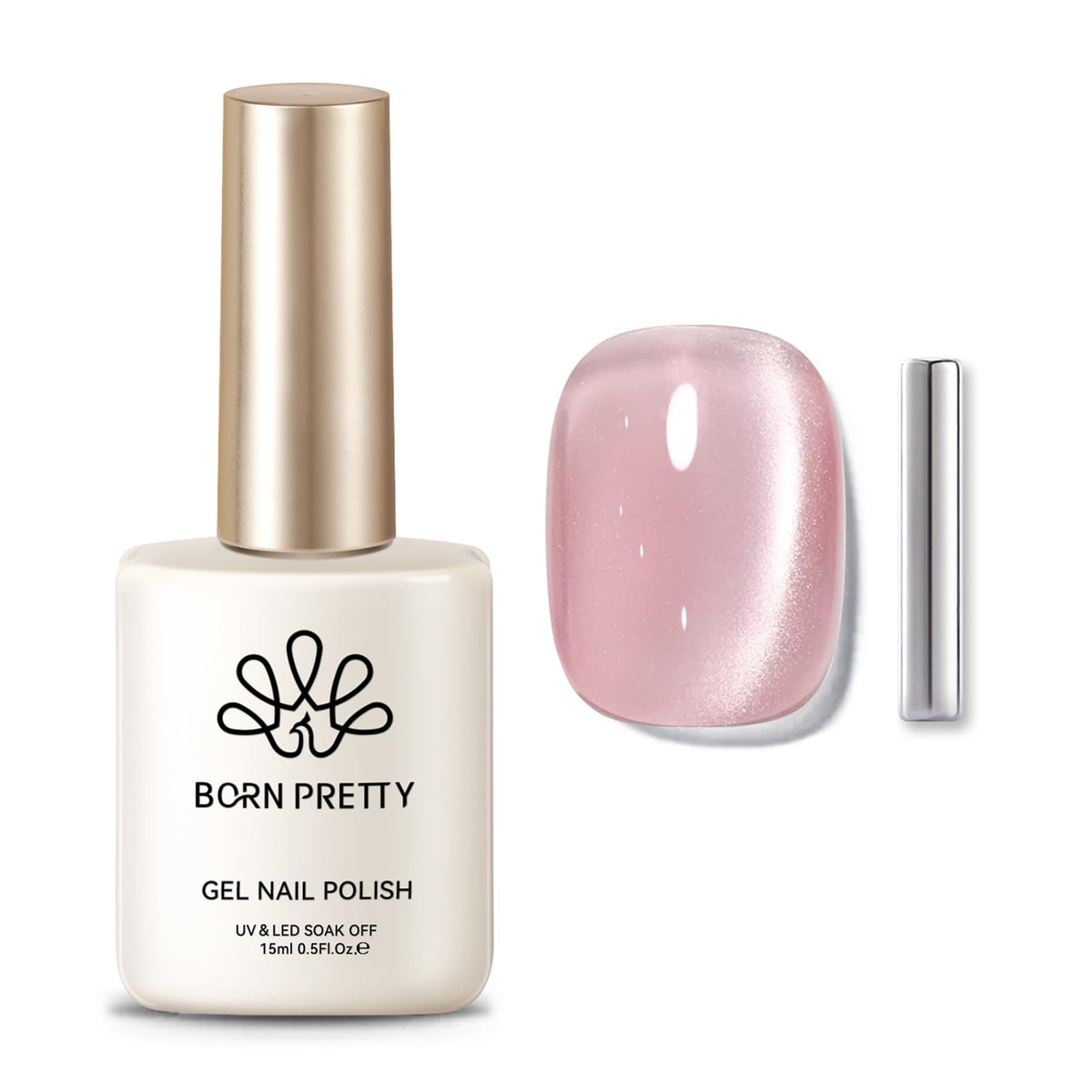 Born Pretty Cat Magnetic Eye Gel Nail Polish 15ml in Nude Pink